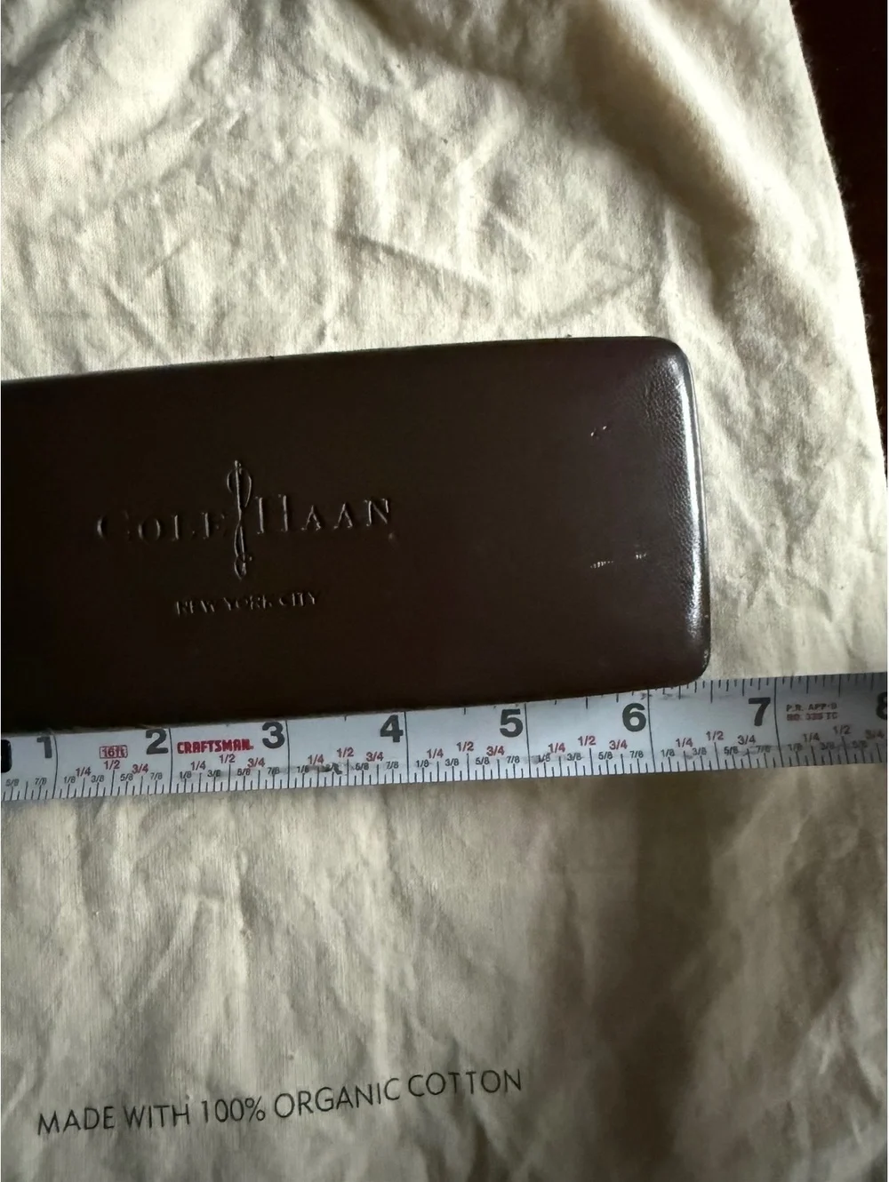 Cole Haan New York City Brown Leather Eyeglass Case